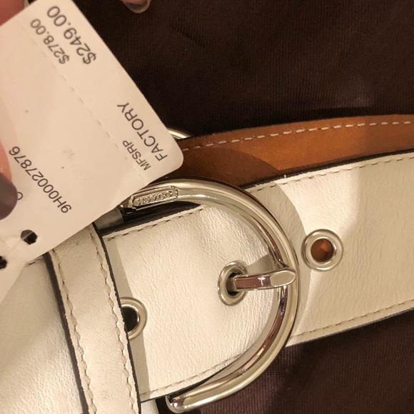 Coach tote. white leather handbag with dustbag - Picture 3 of 7